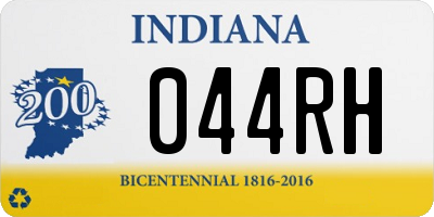 IN license plate 044RH