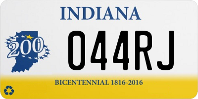 IN license plate 044RJ
