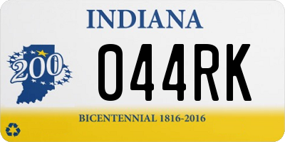 IN license plate 044RK