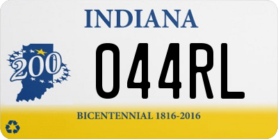 IN license plate 044RL