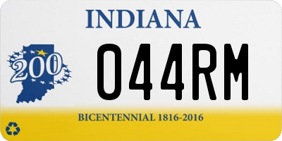 IN license plate 044RM