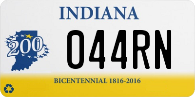 IN license plate 044RN