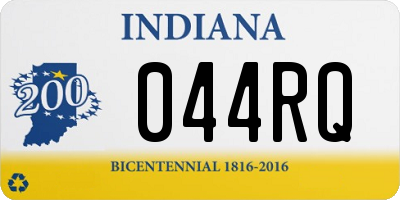 IN license plate 044RQ