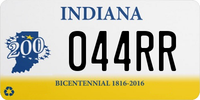 IN license plate 044RR