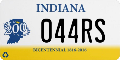 IN license plate 044RS