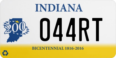 IN license plate 044RT