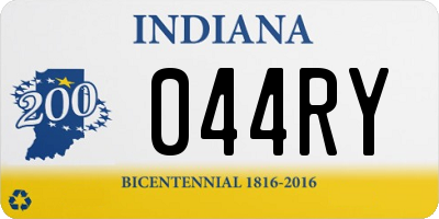 IN license plate 044RY