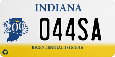 IN license plate 044SA