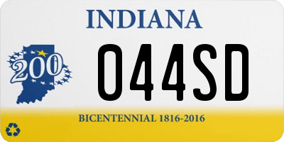 IN license plate 044SD