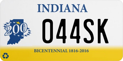 IN license plate 044SK