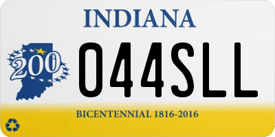 IN license plate 044SLL
