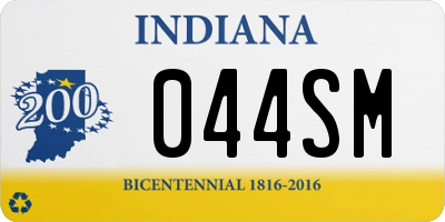 IN license plate 044SM