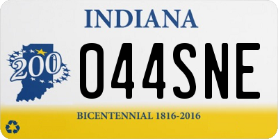 IN license plate 044SNE