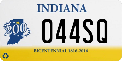 IN license plate 044SQ