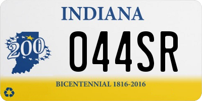 IN license plate 044SR