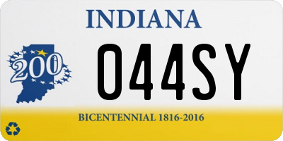 IN license plate 044SY