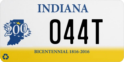 IN license plate 044T
