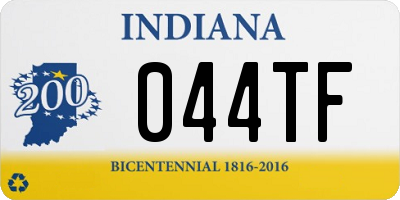 IN license plate 044TF