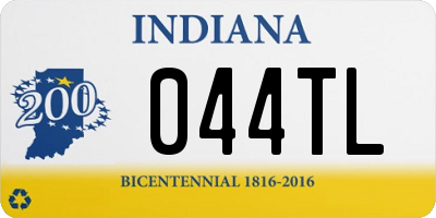 IN license plate 044TL