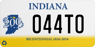 IN license plate 044TO
