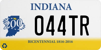 IN license plate 044TR