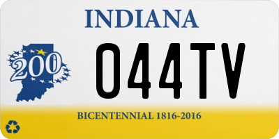 IN license plate 044TV