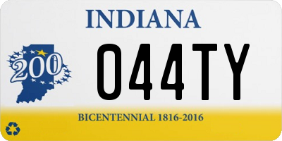 IN license plate 044TY