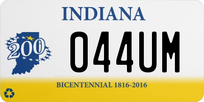 IN license plate 044UM