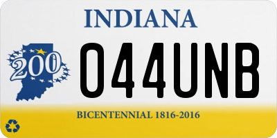 IN license plate 044UNB