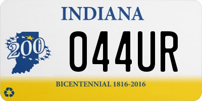 IN license plate 044UR