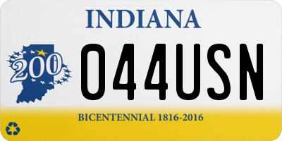 IN license plate 044USN