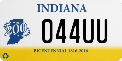 IN license plate 044UU