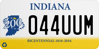 IN license plate 044UUM