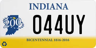 IN license plate 044UY