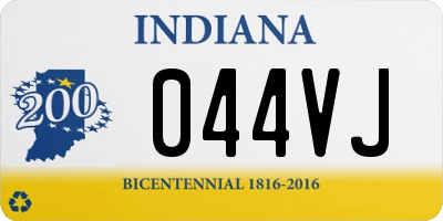 IN license plate 044VJ