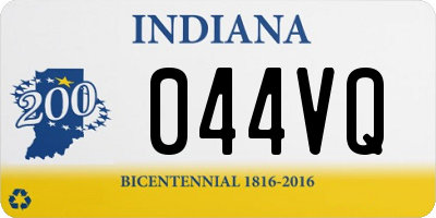 IN license plate 044VQ