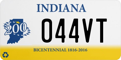 IN license plate 044VT