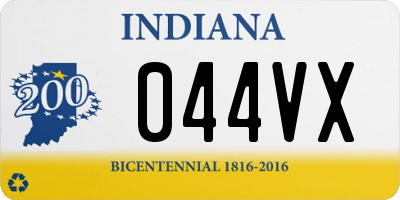 IN license plate 044VX