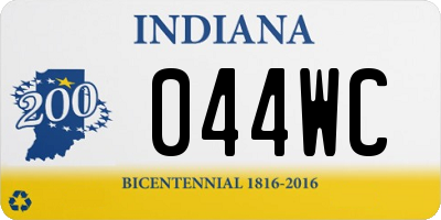 IN license plate 044WC