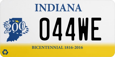 IN license plate 044WE