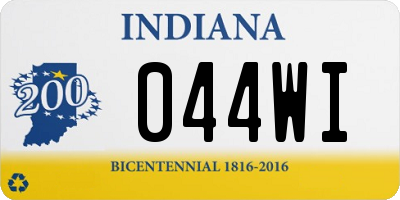 IN license plate 044WI
