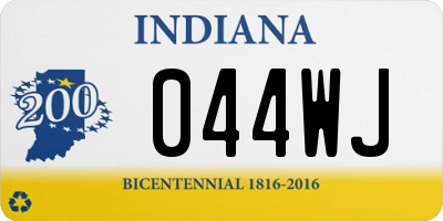 IN license plate 044WJ