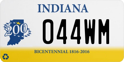 IN license plate 044WM