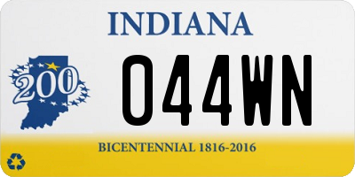 IN license plate 044WN