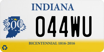 IN license plate 044WU