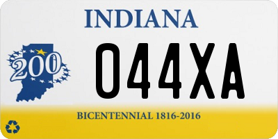 IN license plate 044XA