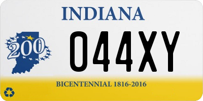 IN license plate 044XY