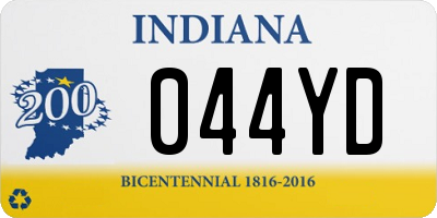 IN license plate 044YD