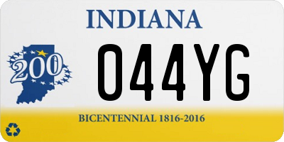 IN license plate 044YG