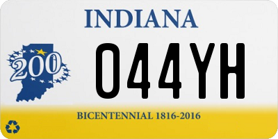 IN license plate 044YH